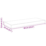 Floating Wall Shelves Set 2 Black MDF | HomeAndLiving