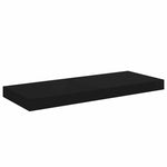 Floating Wall Shelves Set 2 Black MDF | HomeAndLiving