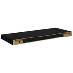 Floating Wall Shelves Set 2 Black MDF | HomeAndLiving