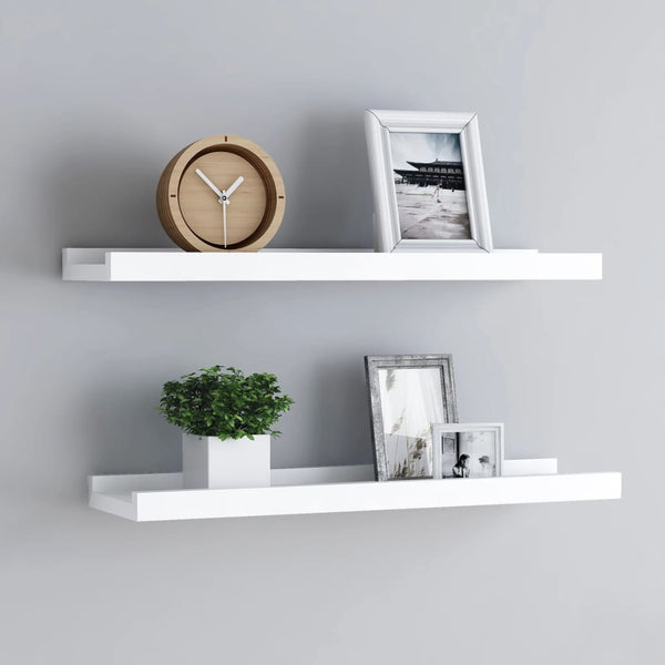  Picture Frame Ledge Shelves 2 pcs White