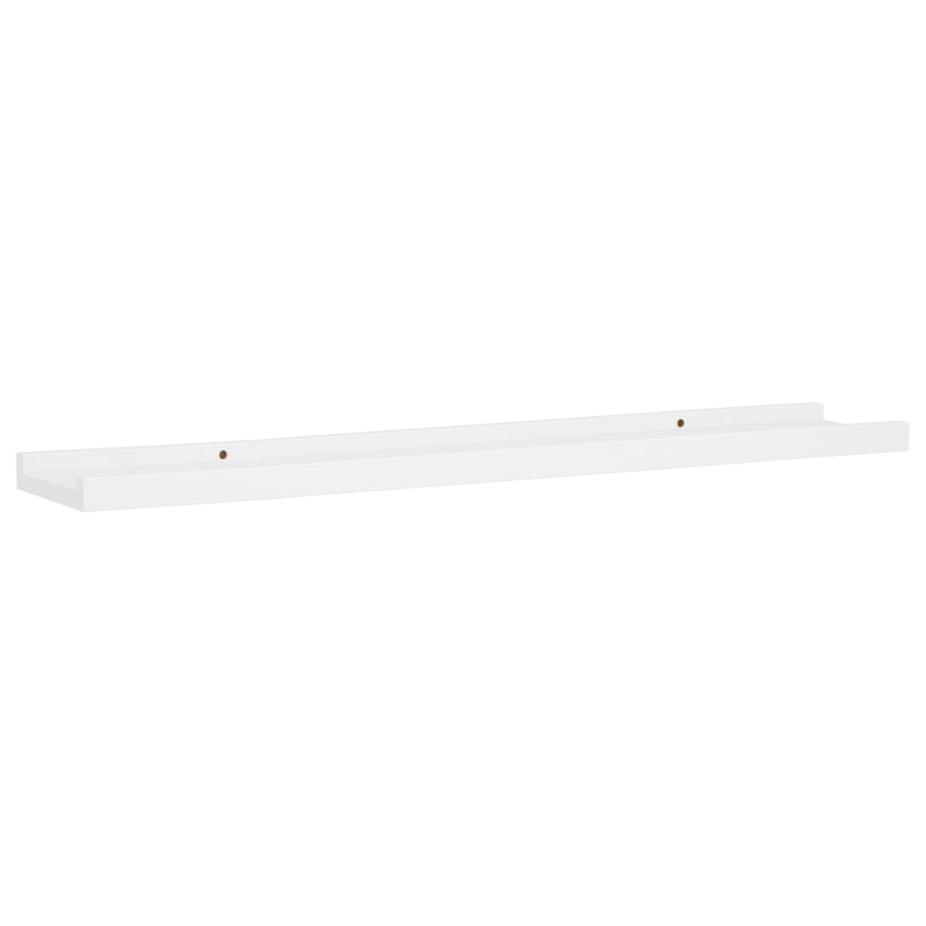 Picture Frame Ledge Shelves 2 pcs White MDF