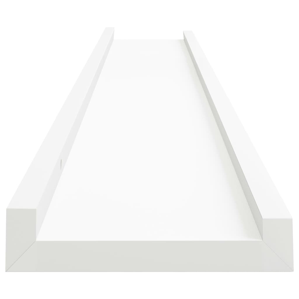 Picture Frame Ledge Shelves 2 pcs White MDF