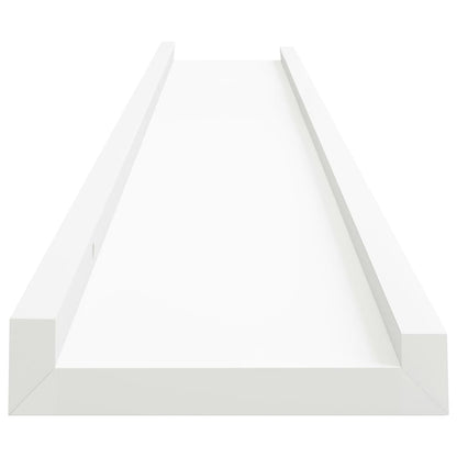 Picture Frame Ledge Shelves 2 pcs White MDF