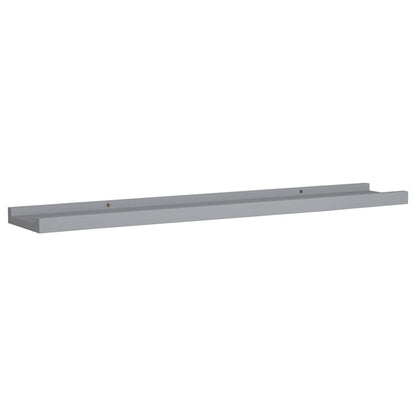 Picture Frame Ledge Shelves 2 pcs Grey MDF