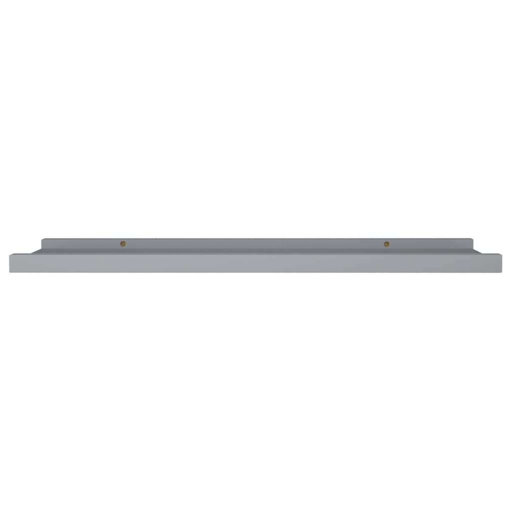 Picture Frame Ledge Shelves 2 pcs Grey MDF