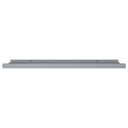 Picture Frame Ledge Shelves 2 pcs Grey MDF