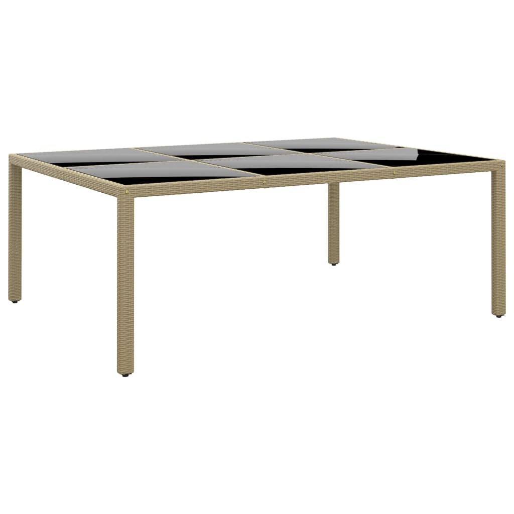 Premium Garden Table 200x150x75 cm Tempered Living Space Upgrade Boho 