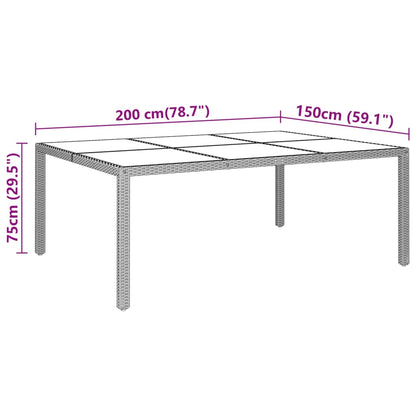 Premium Garden Table 200x150x75 cm Tempered Living Space Upgrade Boho 