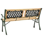 Garden Bench Cast Iron and Solid Firwood
