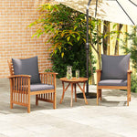 Acacia Wood Garden Chairs Cushions Set 2 | HomeAndLiving