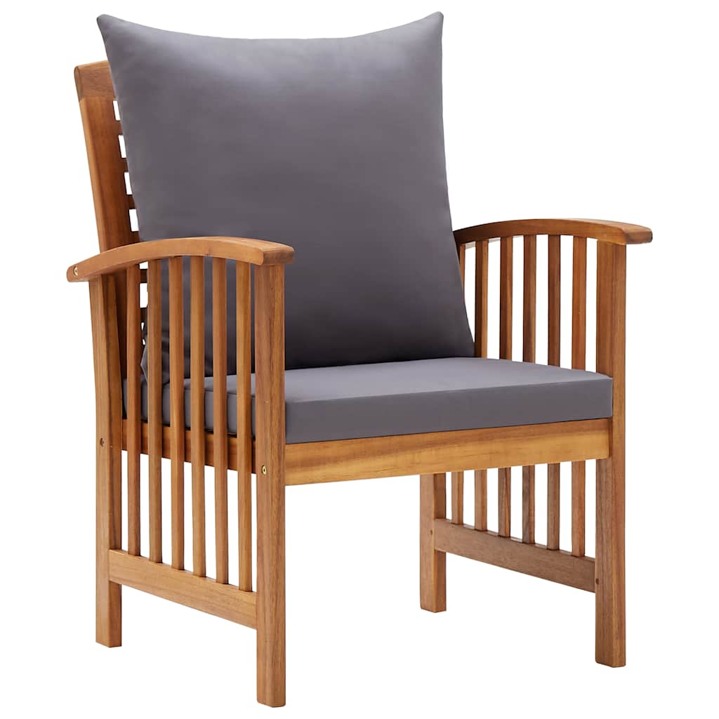 Acacia Wood Garden Chairs Cushions Set 2 | HomeAndLiving