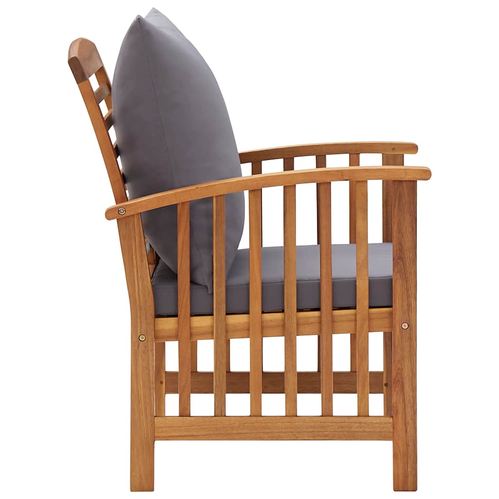 Acacia Wood Garden Chairs Cushions Set 2 | HomeAndLiving