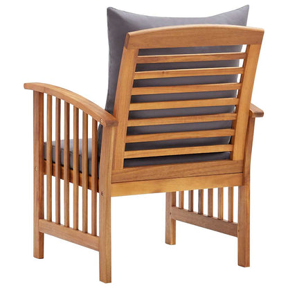 Acacia Wood Garden Chairs Cushions Set 2 | HomeAndLiving