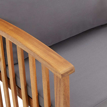 Acacia Wood Garden Chairs Cushions Set 2 | HomeAndLiving