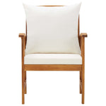 Modern Garden Chairs with Cushions 2 pcs Solid Acacia Wood