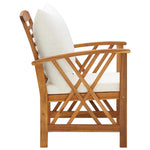 Modern Garden Chairs with Cushions 2 pcs Solid Acacia Wood