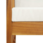 Modern Garden Chairs with Cushions 2 pcs Solid Acacia Wood