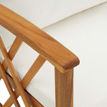 Modern Garden Chairs with Cushions 2 pcs Solid Acacia Wood