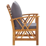 Modern Garden Chairs with Cushions 2 pcs Solid Acacia Wood