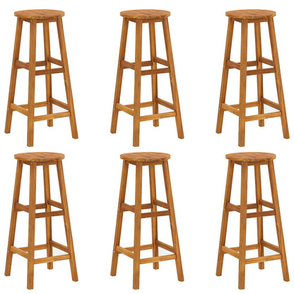 Stylish Bar Stools 6 pcs Solid Indoor Outdoor Use Home Comfort 