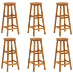 Stylish Bar Stools 6 pcs Solid Indoor Outdoor Use Home Comfort