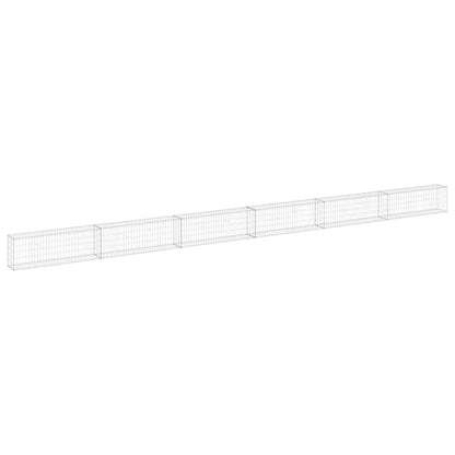 Gabion Wall Galvanised Steel 900x30x50cm | HomeAndLiving
