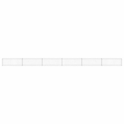 Gabion Wall Galvanised Steel 900x30x50cm | HomeAndLiving