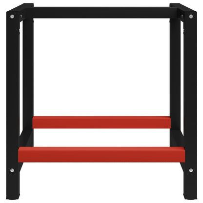 Metal Work Bench (Black and Red)
