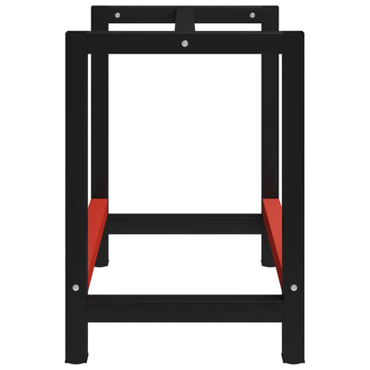 Metal Work Bench (Black and Red)