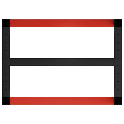 Metal Work Bench (Black and Red)