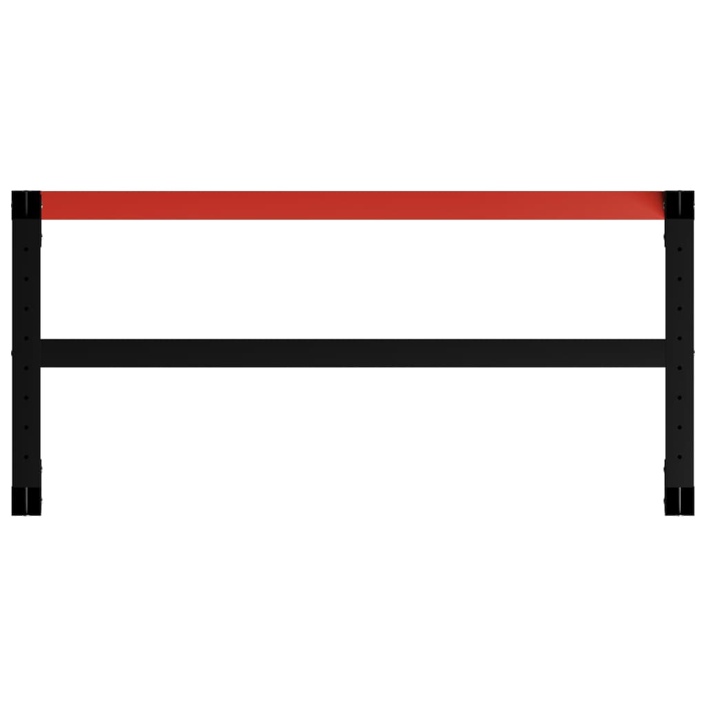 Metal Work Bench Black and Red M