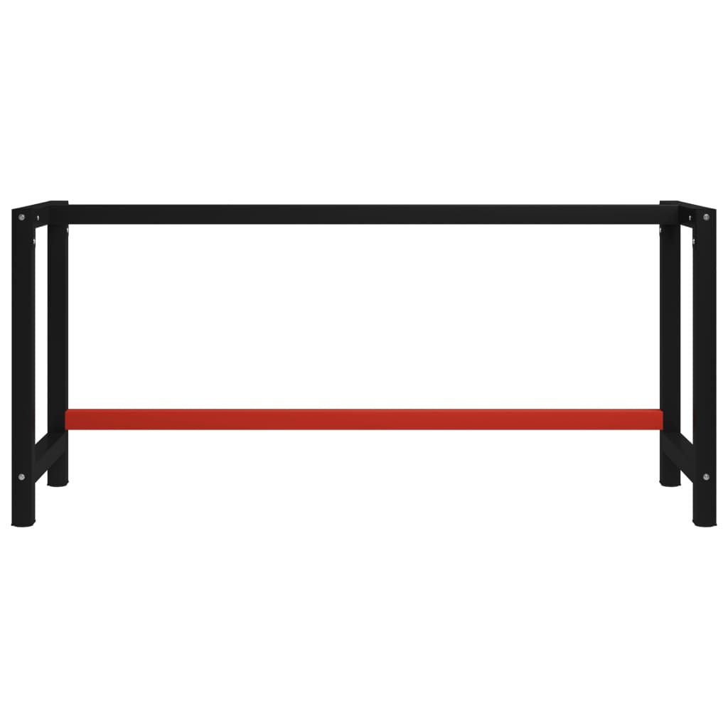 Metal Work Bench Black and Red XL