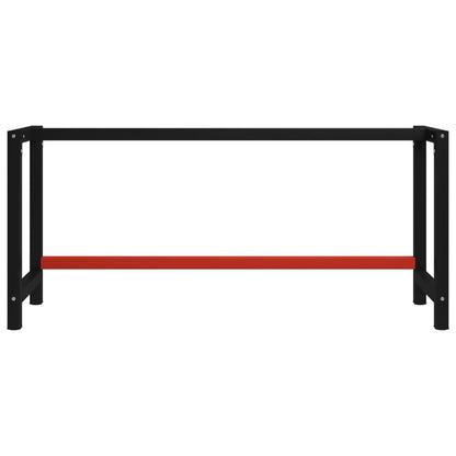Metal Work Bench Black and Red XL