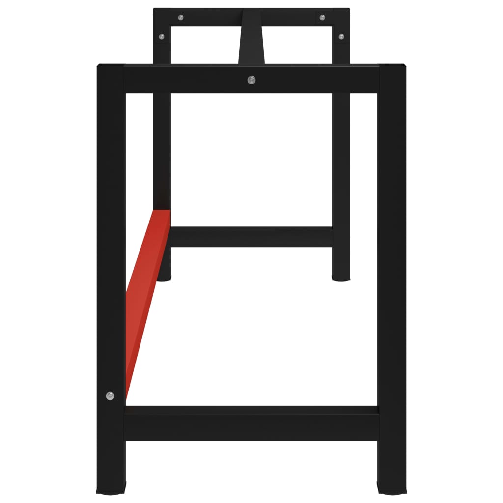 Metal Work Bench Black and Red XL