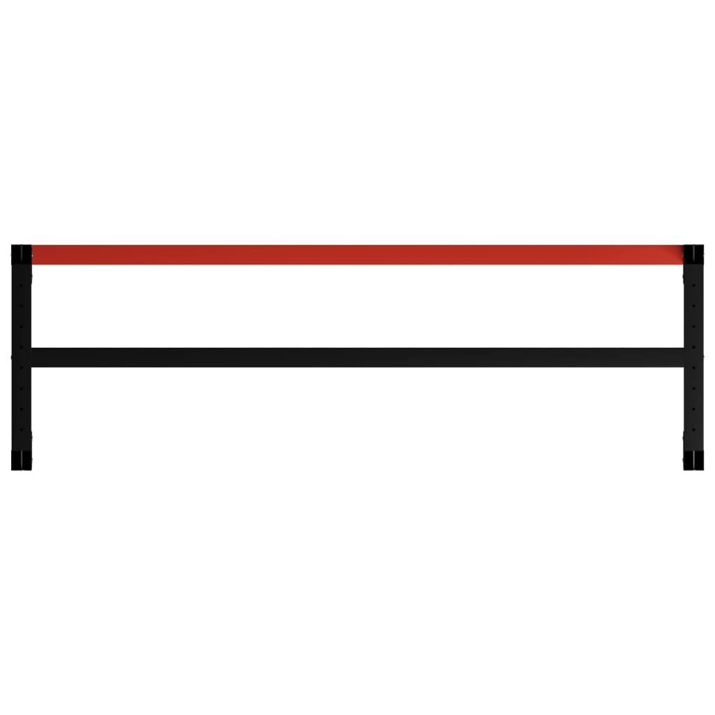 Metal Work Bench Black and Red XL