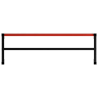 Metal Work Bench Black and Red XL