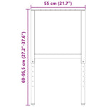 Adjustable Metal Workbench Frames 2pc 69-95.5cm | HomeAndLiving
