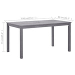 Premium Garden Table Grey Wash 140x80x74 Living Space Upgrade Essentials