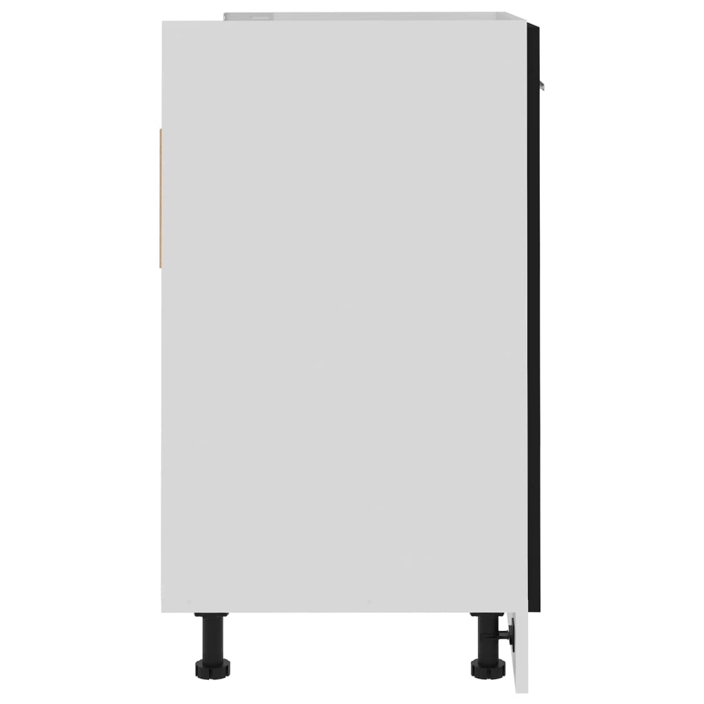 Kitchen Sink Cabinet Black 80cm Engineered Wood | HomeAndLiving