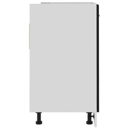 Kitchen Sink Cabinet Black 80cm Engineered Wood | HomeAndLiving