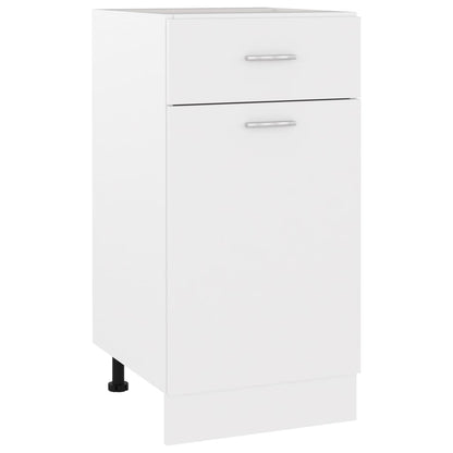 Drawer Bottom Cabinet White Engineered Wood - 40×46×81.5cm