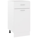Drawer Bottom Cabinet White Engineered Wood