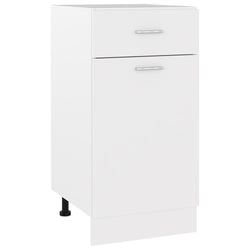 Drawer Bottom Cabinet White Engineered Wood