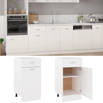 Drawer Bottom Cabinet White Engineered Wood - 40×46×81.5cm