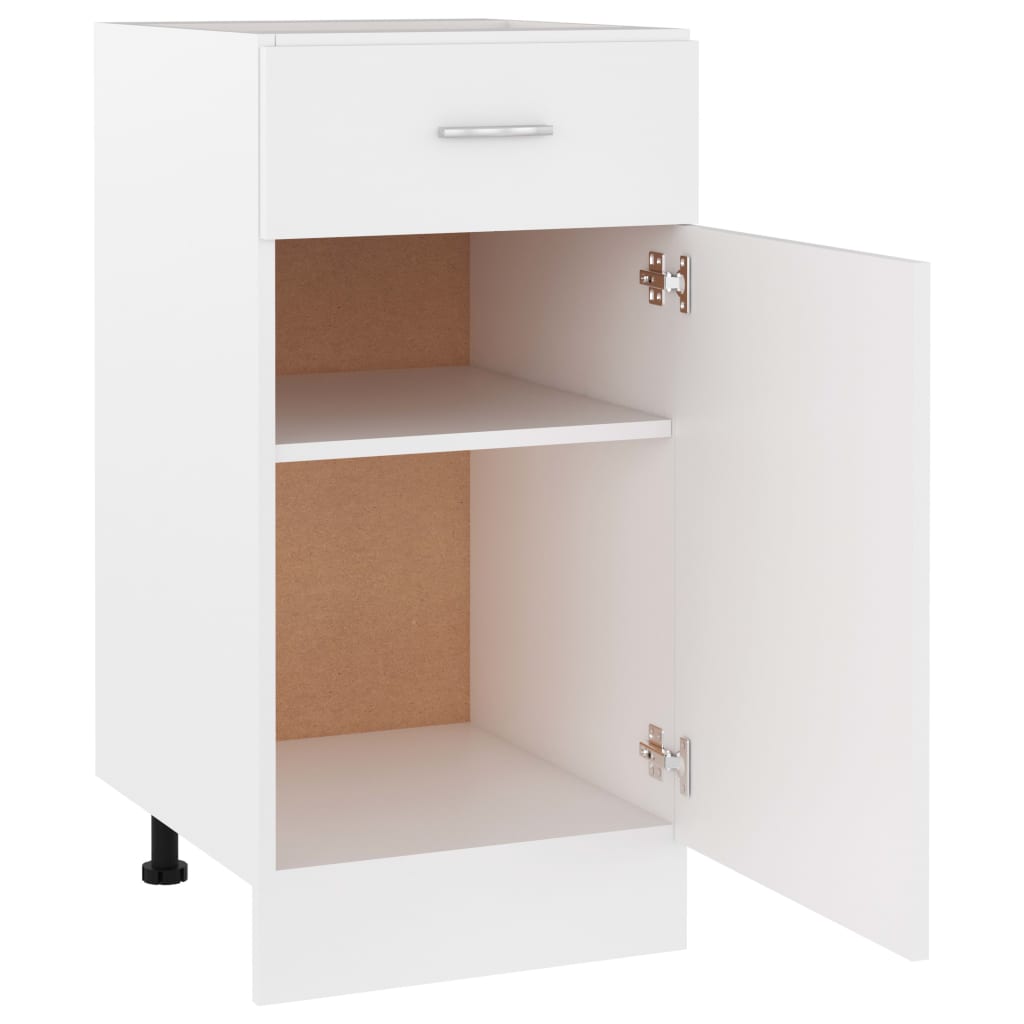 Drawer Bottom Cabinet White Engineered Wood - 40×46×81.5cm