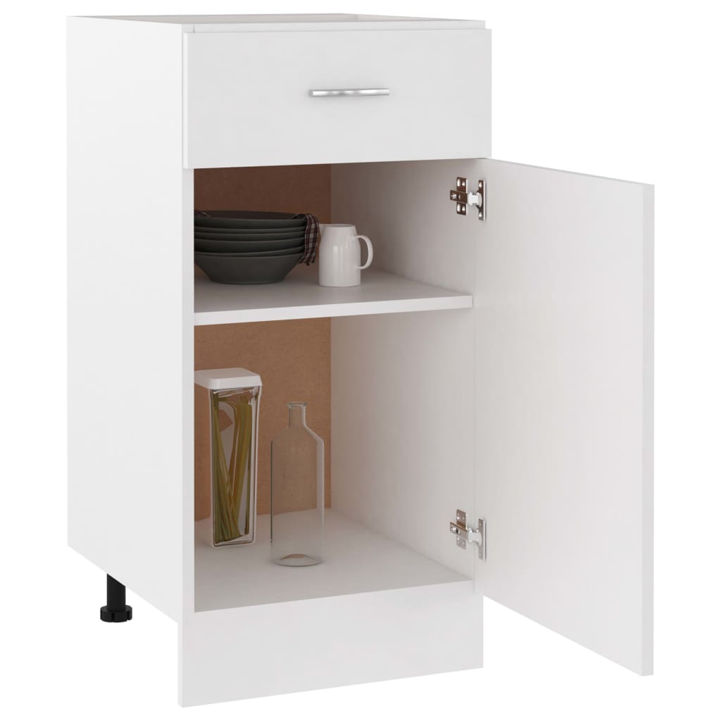 Drawer Bottom Cabinet White Engineered Wood - 40×46×81.5cm