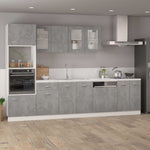 Drawer Bottom Cabinet Concrete Grey Engineered Wood