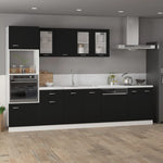 Stylish Drawer Bottom Cabinet Black Engineered Wood