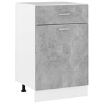 Drawer Bottom Cabinet White Engineered Wood