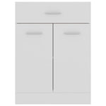 Stylish Drawer Bottom Cabinet White Engineered Wood